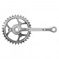 PEDAL CRANK FOR MOPED - MBK AV 88, 89, 85, 65 (PAIR : LEFT+RIGHT ) (chainring 32 teeth) CHROME -SELECTION P2R- 3701213433339