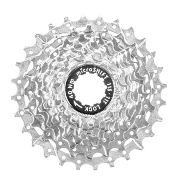 CASSETTE 11V. MICROSHIFT 11-28 POUR SHIMANO/SRAM ROUTE ARGENT (VENDU A L UNITE) (11-12-13-14-15-16-17-19-21-24-28) 3700948224212