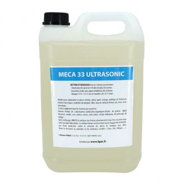 PROFESSIONNAL CLEANING DETERGENT / FOR ULTRASONIC TANK MECA33 - 5Lt (for motorbike or bicycle parts) (DILUTION 2%)