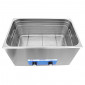 CLEANER TUB - ANALOGIC PROFESSIONAL ULTRASONIC - 30L 600 WATTS WITH OUTLET TAP (500x300x200mm)-SPECIAL FOR CARBURETTORS RAILS.