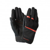 GLOVES-SPRING/SUMMER TUCANO "for men" PENNA BLACK/RED EURO 8 (S) (APPROVED EN 13594:2015-CE) (TOUCH SCREEN FUNCTION)
