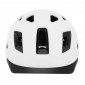 CASQUE VELO ADULTE GIST URBAIN SMART BLANC IN-MOLD AVEC ECLAIRAGE ARRIERE TAILLE 56-62 REGLAGE MOLETTE - LUMIERE VISIBLE A 200m