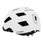 CASQUE VELO ADULTE GIST URBAIN SMART BLANC IN-MOLD AVEC ECLAIRAGE ARRIERE TAILLE 56-62 REGLAGE MOLETTE - LUMIERE VISIBLE A 200m