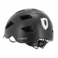 URBAN BIKE ADULT HELMET - GIST SMART BLACK- IN-MOLD - REAR LIGHTS - EURO 52-58- RATCHET SETTINGS - LUMIERE VISIBLE A 200m 8013271333816