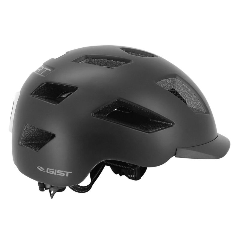 CASQUE VELO ADULTE GIST URBAIN SMART GRIS IN-MOLD AVEC ECLAIRAGE