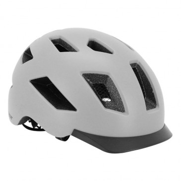 URBAN BIKE ADULT HELMET - GIST SMART GREY IN-MOLD - REAR LIGHTS - EURO 56-62- RATCHET SETTINGS - LUMIERE VISIBLE A 200m