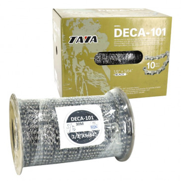 CHAINE VELO 10V. ROUTE/VTT GRIS/NOIR ROULEAU DE 30M (AVEC 30 CONNECTEURS) COMPATIBLE SHIMANO ET SRAM 3700948227923