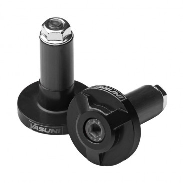 BAR ENDS - YASUNI PRO RACE ALUMINIUM CNC BLACK Ø 17mm - for bar Ø 22,2mm (PAIR) 8401001018094
