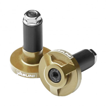 BAR ENDS - YASUNI PRO RACE ALUMINIUM CNC Gold Ø 14mm - for bar Ø 28,6mm (PAIR) 8401001018384