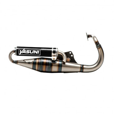 EXHAUST FOR SCOOT YASUNI Z VARNISHED FOR PEUGEOT 50 TKR, TREKKER, SPEEDFIGHT 1 and 2, VIVACITY, BUXY (CARBON SILENCER) -TUB1001C-