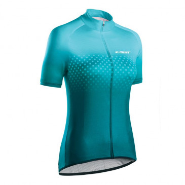 ADULT CYCLING JERSEY - GIST -SHORT SLEEVES- LADY- DOT PATTERN GREEN S -5374