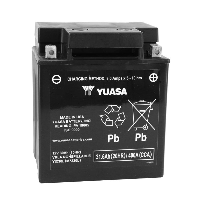 BATTERY 12V 30 Ah YIX30L YUASA FACTORY ACTIVATED MAINTENANCE FREE 