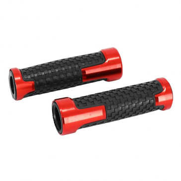 GRIP "NO SLIP" FOR MOTORBIKE -FOR YAMAHA 700 MT-07 ANODIZED RED (PAIR) -AVOC- 3700948234921