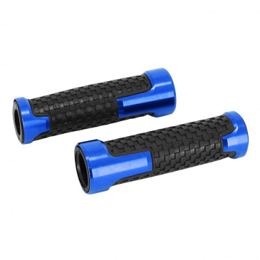 GRIP "NO SLIP" FOR MOTORBIKE -FOR YAMAHA 700 MT-07 ANODIZED BLUE (PAIR) -AVOC- 3700948235249