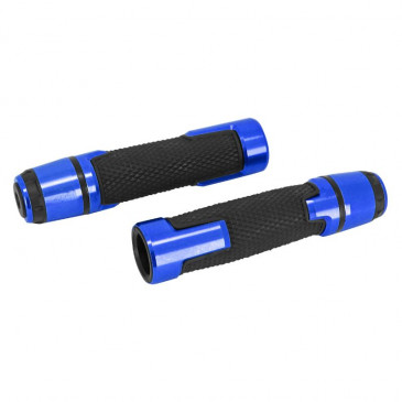 GRIP "NO SLIP" FOR MOTORBIKE - WITH BAR ENDS FOR YAMAHA 700 MT-07 ANODIZED BLUE (PAIR) -AVOC-