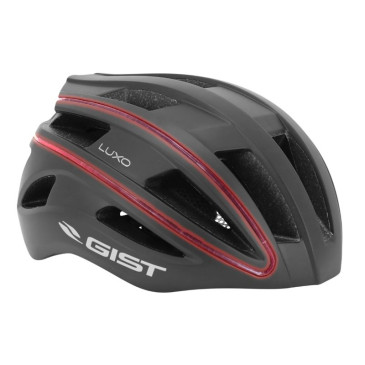 URBAN BIKE ADULT HELMET - GIST LUXO BLACK- IN-MOLD - REAR LIGHTS 360° - EURO 52-58- RATCHET SETTINGS 8013271329864