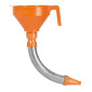 FUNNEL - PRESSOL - POLYETHYLENE ORANGE Ø 160mm WITH METALIC FLEXIBLE EXTENSION (SOLD PER UNIT