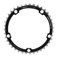 CHAINRING FOR ROAD BIKE 5 ARMS - Ø135 TA VENTO TRIPLE 39 Teeth- Middle BLACK ALU 7075 TYPE CAMPAGNOLO 9/10 Speed. 3662458003438