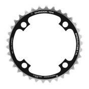 CHAINRING FOR MTB 4 ARMS - Ø104 TA CHINOOK TRIPLE 34 Teeth- Middle BLACK ALU 8/9 Speed. 3662458000284