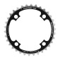 CHAINRING FOR MTB 4 ARMS - Ø104 TA CHINOOK TRIPLE 34 Teeth- Middle BLACK ALU 8/9 Speed. 3662458000284