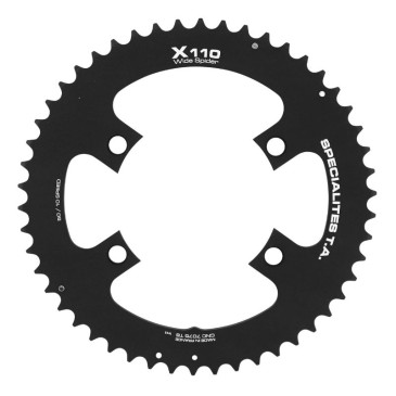 PLATEAU ROUTE 4BRA D.110 POUR SHIMANO TIAGRA 4700 TA X110 WS 50DTS EXTERIEUR COMPATIBLE SORA 3000/CLARIS 2000 NOIR 9/10V. 3662458017787
