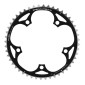 CHAINRING FOR ROAD BIKE 5 ARMS - Ø130 TA ALIZE 48 Teeth- External BLACK ALU 7075 TYPE SHIMANO 8/9/10 Speed. 3662458003063