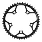 CHAINRING FOR ROAD BIKE 5 ARMS - Ø110 TA SYRIUS 46 Teeth- External BLACK ALU 7075 TYPE SHIMANO 10/11 Speed. 3662458006170