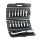 OUTIL CLE ALLEN TOOLKIT CLE CLIQUET ACIER INOX AVEC EMBOUTS CHC 2/2.5/3/4/5/6/8 TORX T10/T15/T20/T25 ET 3 TOURNEVIS (JEU DE 14 PIECES) 3700948244005