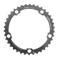 CHAINRING FOR ROAD BIKE 5 ARMS - Ø130 TA ALIZE TRIPLE 38 Teeth- Middle SILVER ALU 7075 TYPE SHIMANO 8/9/10 Speed. 3662458002769
