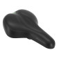 SADDLE- NEWTON FOR URBAN BIKE - BLACK - FLUIDYNAMIC DUAL DENSITY CONFORT 50 MODERATE -ELASTOMER 272x192mm 3700948228258