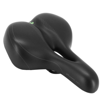 SELLE NEWTON CITY FLUIDYNAMIC DOUBLE DENSITE CONFORT 21 AVEC TROU CENTRAL MODERATE NOIR FEMME 268x199mm (OFFRE SPECIALE)