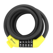 ANTIVOL VELO SPIRAL A COMBINAISON AUVRAY DIAM 12 mm L 1.50 M NOIR MAT (AVEC SUPPORT) 3700807709133