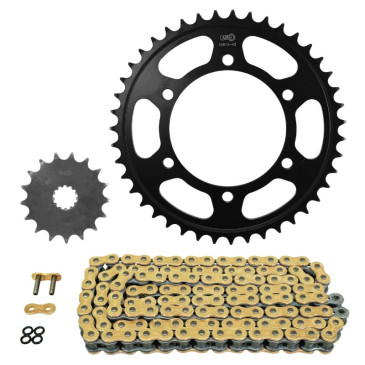KIT CHAINE ADAPTABLE SUZUKI 750 GSX S 2017>2021 525 17x43 (DIAM COURONNE110/130/10.25) (DEMULTIPLICATION ORIGINE) -AFAM- 5400598161070