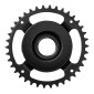 CHAINRING FOR EBIKE DIRECT MOUNT FOR SHIMANO E-STEPS ORIGINAL SINGLE 38 Teeth- BLACK STEPS E6100 Without chain protector. 4550170467890