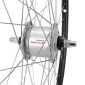 ROUE VTC PATIN 700 x 35 - 28" ER10 NOIR AVANT MOYEU ECROU SHIMANO ARGENT DYNAMO 6 VOLT-3W (ECLAIRAGE AVANT ET ARRIERE) JANTE 19C 3660429072698