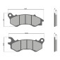 BRAKE PADS - MALOSSI SPORT FOR HONDA 125 PCX IE 2012>2017 - FRONT FOR : 110 VISION IE 2010>2012 /KYMCO 125 LIKE CBS IE 2018> , 125 AGILITY IE R16 2021>