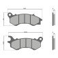 BRAKE PADS - MALOSSI SPORT FOR HONDA 125 PCX IE 2012>2017 - FRONT FOR : 110 VISION IE 2010>2012 /KYMCO 125 LIKE CBS IE 2018> , 125 AGILITY IE R16 2021> 3700948266076