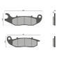 BRAKE PADS - MALOSSI SPORT FOR HONDA 125 PCX IE 2018> - FRONT FOR :PIAGGIO 125 LIBERTY I GET 2021> , 125 MEDLEY 2016>2021 /APRILIA 125 SR GT 2022>