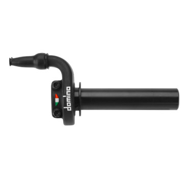 POIGNEE DE GAZ MOTO OFF ROAD DOMINO KRE 03 TIRAGE RAPIDE 4T PUSH-PULL ALU NOIR (DOUBLE CABLES) 8033900034280