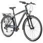 VELO MUSCULAIRE CITY BIKE 28 LEADER FOX FERRARA 2023 HOMME GRIS 8V (20,5'' - H53cm - TAILLE XL - POUR ADULTE DE 183cm à 190cm)