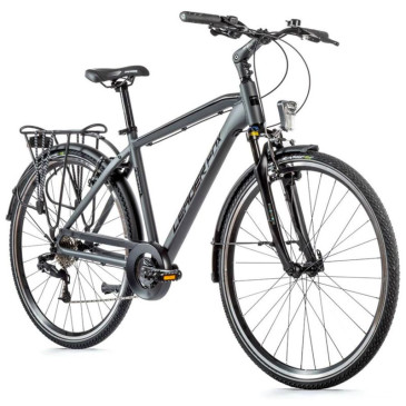 VELO MUSCULAIRE CITY BIKE 28 LEADER FOX FERRARA 2023 HOMME GRIS 8V (20,5'' - H53cm - TAILLE XL - POUR ADULTE DE 183cm à 190cm)