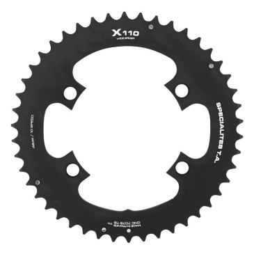 PLATEAU ROUTE 4BRA D.110 POUR SHIMANO TIAGRA 4700 TA X110 WS 46DTS EXTERIEUR COMPATIBLE SORA 3000/CLARIS 2000 NOIR 9/10V. 3662458018326