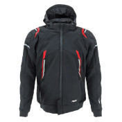 JACKET ADX RSX BLACK/RED XS WITH REMOVABLE HOOD-WITH PROTECTIONS EXCEPT BACK PROTECTOR (APPROVED NF EN 17092-4 : 2020)