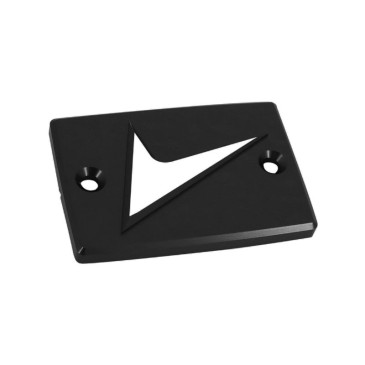 FRONT BRAKE FLUID RESERVOIR CAP - FOR YAMAHA 700 MT-07 ALU CNC ANODIZED BLACK/WHITE PATTERN -AVOC- 3700948234495