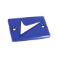 FRONT BRAKE FLUID RESERVOIR CAP - FOR YAMAHA 700 MT-07 ALU CNC ANODIZED BLUE/WHITE PATTERN -AVOC- 3700948235188