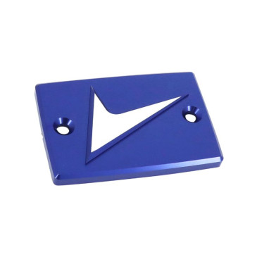 FRONT BRAKE FLUID RESERVOIR CAP - FOR YAMAHA 700 MT-07 ALU CNC ANODIZED BLUE/WHITE PATTERN -AVOC- 3700948235188