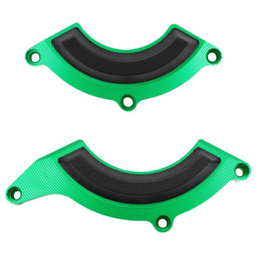 PROTECTION/COUVRE CARTER PARTIEL MOTO POUR KAWASAKI 900 Z900 ALU CNC ANODISE VERT (PAIRE) -AVOC-