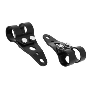 HEADLIGHT HOLDER FOR MOPED MBK 51/MOTOBECANE/PEUGEOT 103 BLACK (Ø 26/28mm) (PAIR) -SELECTION P2R-