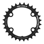 CHAINRING FOR GRAVEL BIKE- 4 Arms- Ø 80 - 28 Teeth DOUBLE Internal X80 TYPE SHIMANO GRX RX600-RX810 BLACK- TA 10/11 Speed 3662458018241