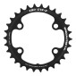CHAINRING FOR GRAVEL BIKE- 4 Arms- Ø 80 - 30 Teeth DOUBLE Internal X80 TYPE SHIMANO GRX RX600-RX810 BLACK- TA 10/11 Speed 3662458018258